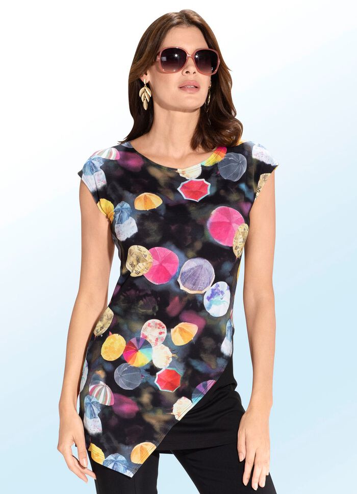 Longshirt met ongelijke zoom 