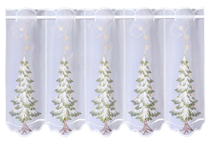 Korte jaloezie&euml;n met dennenmotief 