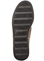 Trendy damespantoffels, breedte H, met wol BRUIN