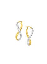 Oorringen met diamantcoating en clipsluiting 