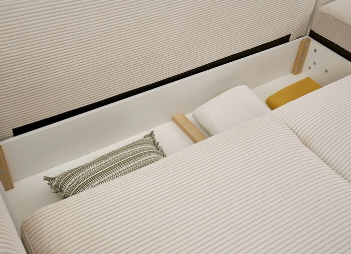 Moderne gestoffeerde hoek met bedfunctie 