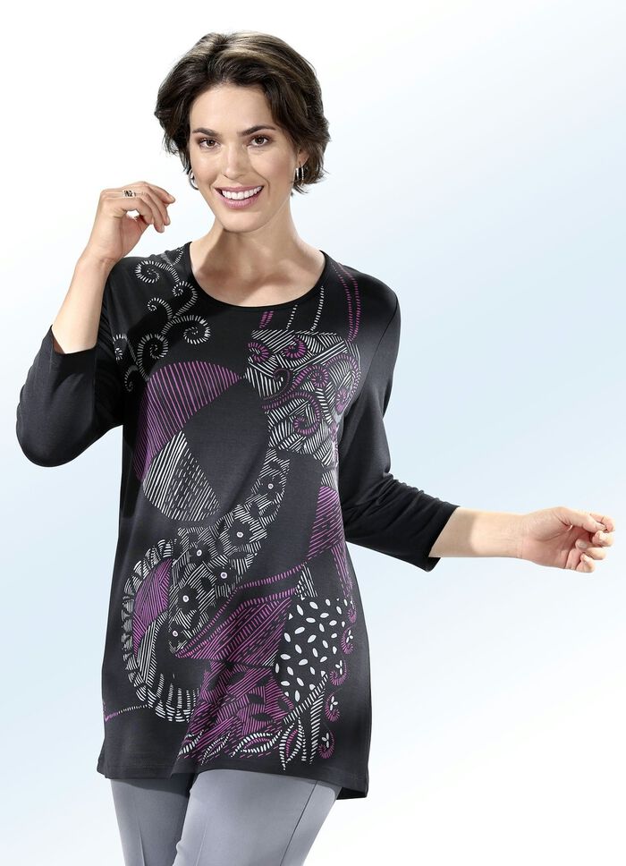 Longshirt met printmotief 