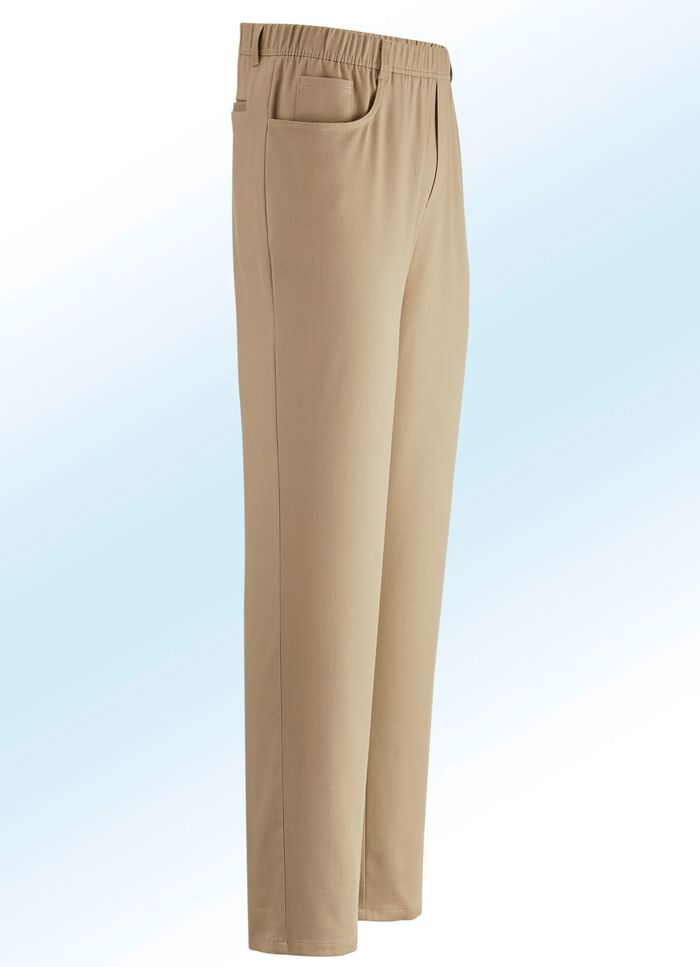 Slip-on broek &lsquo;Klaus Models&rsquo; in 4 kleuren KAMEEL