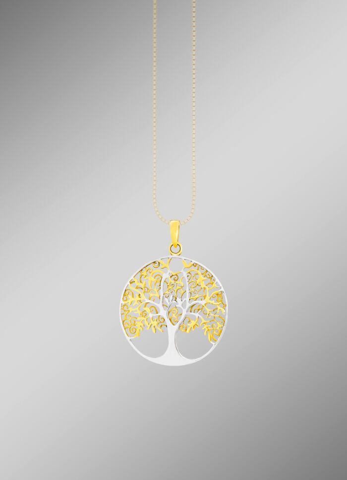 Zilveren levensboom hanger 
