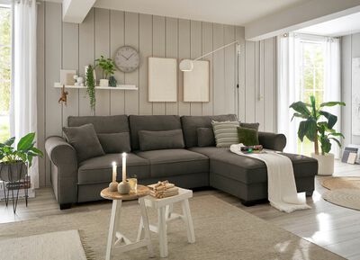 Moderne gestoffeerde hoek met bedfunctie 