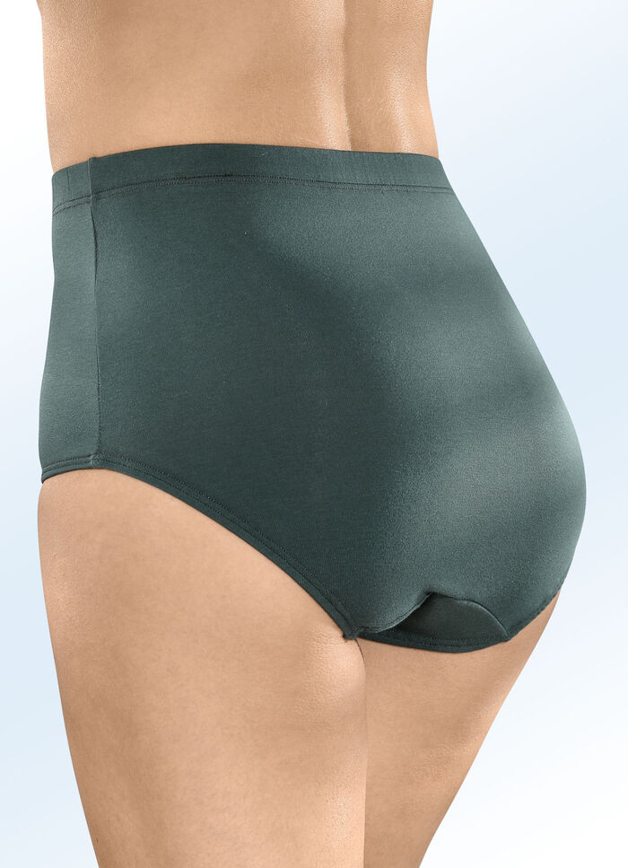 Set van vijf slips met elastische tailleband GROEN