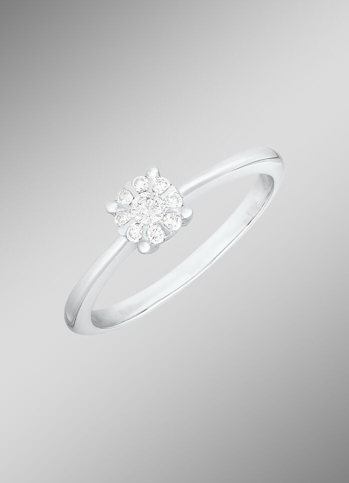 Elegante damesring met briljanten 