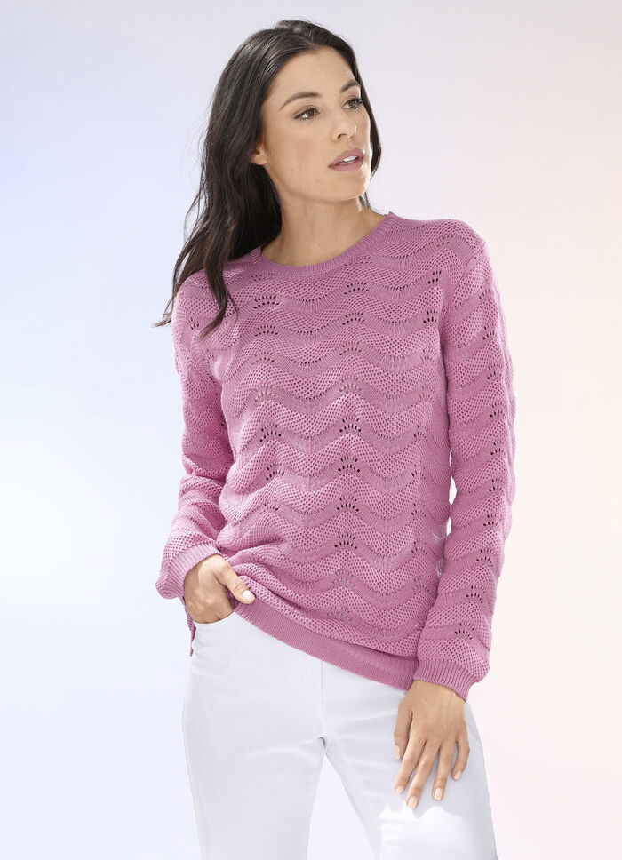 Trui in een mix van patronen ROZE