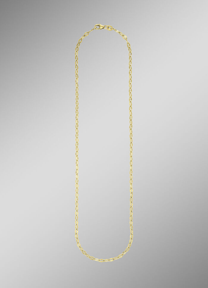 Prachtige fantasieketting gezet in 375/- fijn goud 