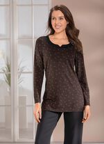 Shirt met verfijnde halslijn 