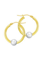 Tweekleurige creoolse oorbellen 