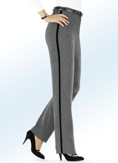 Broek met trendy decoratief lint 