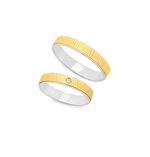 Schitterende trouwring in bicolor 