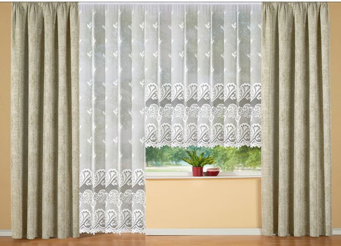 Sierlijke glanzende overgordijnen met universele railband GROEN