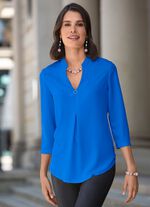 Tuniek met V-hals KONINGSBLAUW