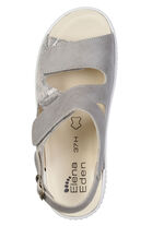 ELENA EDEN, comfortabele damessandalen, breedte H, met uitneembaar voetbed GRAU-BEIGE