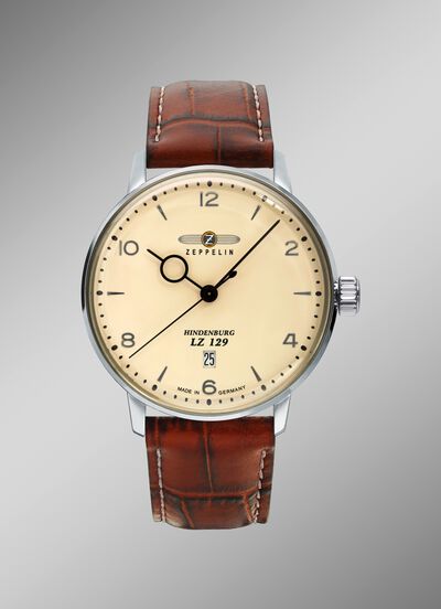 Herenhorloge Zeppelin 8042-5 met Zwitsers uurwerk 