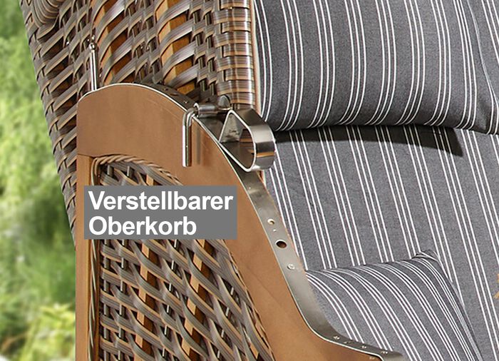 Hoogwaardige strandstoel Flair gemaakt van grenenhout 