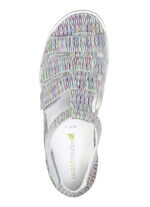 Waldläufer, comfortabele damessandalen, breedte H, met uitneembaar voetbed WIT-BONTE