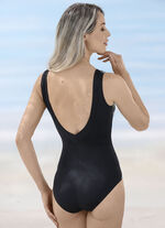 Sunmarin-badpak met geplaatst printdessin en halve corsage, tot cup F 