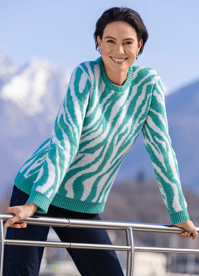 Trui met een zachte, pluizige feel 