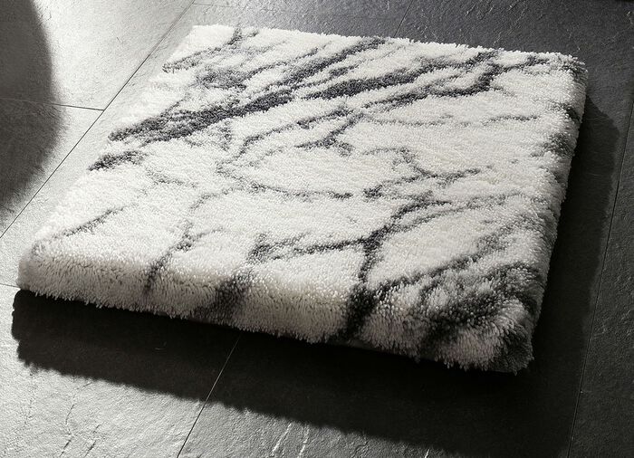Badmattenset van Grund met marmeren dessin WIT