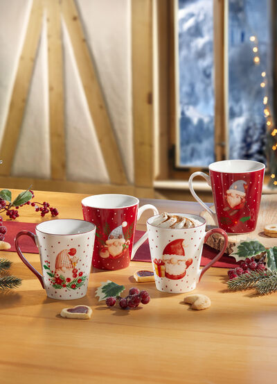 Kerstbekers, set van 4 