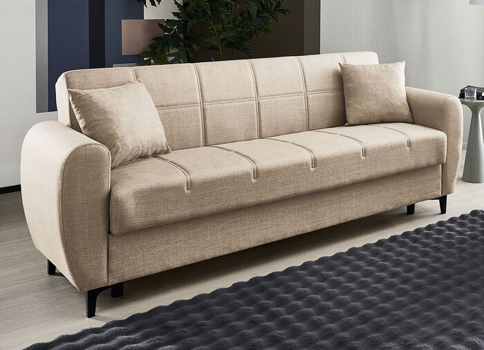 Vrijstaande gestoffeerde meubels met bedfunctie BEIGE
