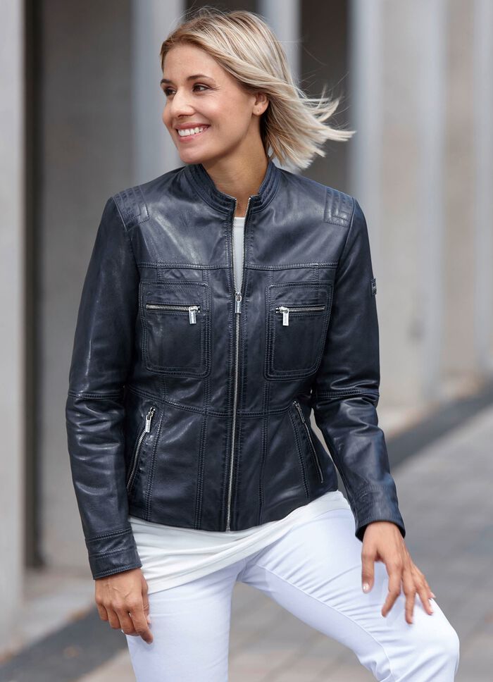 Kort leren jack van &ldquo;Caminari&rdquo; 