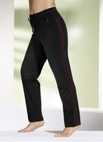 Broek met elastische tailleband rondom ZWART