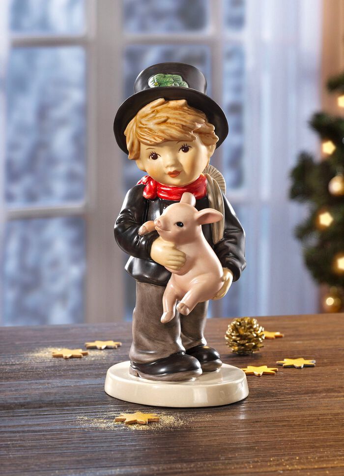 Schoorsteenveger met Swarovski&reg;-kristal aan de cilinder 