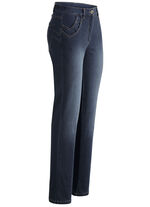 Jeans met een slimme zakoplossing DONKERBLAUW