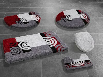 Fluffy badkamerset in zachte microvezelkwaliteit 