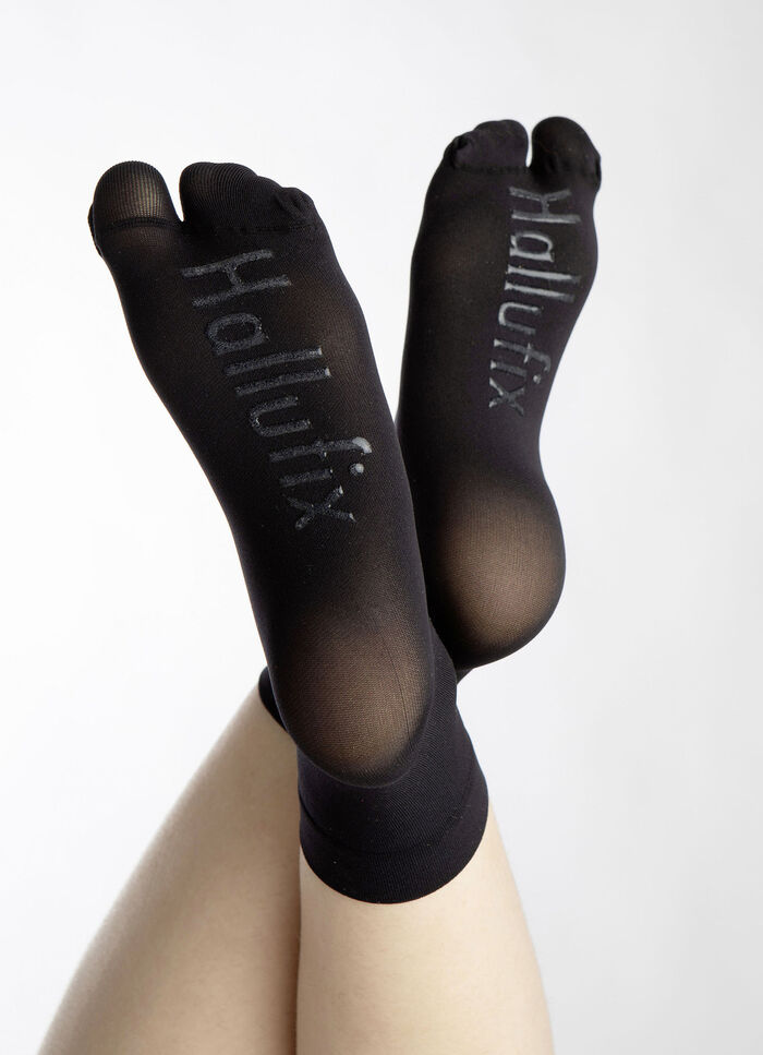 Teenspreidersokken met antislipprofiel ZWART