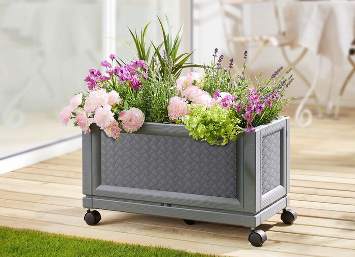 XXL dubbele plantentoren met wieltjes 