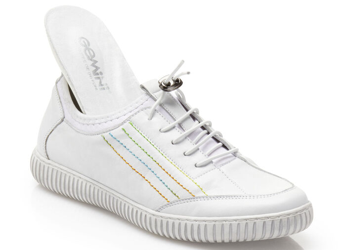 Gemini sneakers met elastisch textielmateriaal WIT