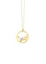 Hanger met edelstenen en synthetische zirkonia 