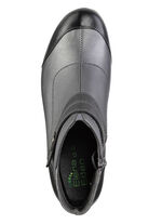 ELENA EDEN, elegante dames enkellaarsjes, breedte G, met uitneembaar voetbed OUD ZILVER-ZWART