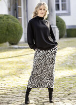 Sweatshirt met opstaande kraag ZWART