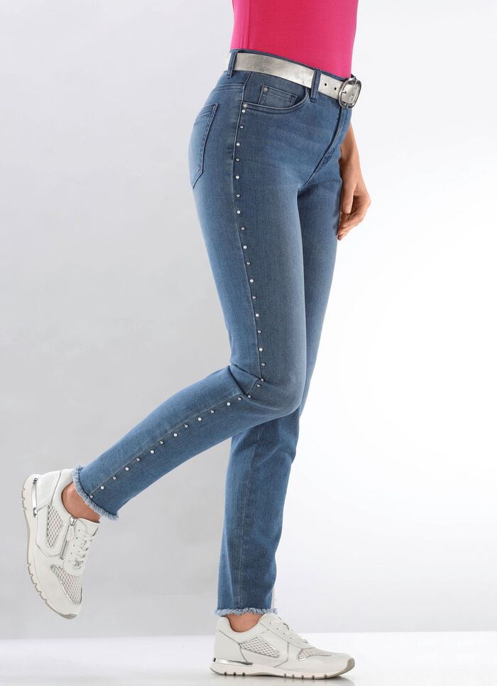 Elegante jeans met leuke decoratieve kralen 