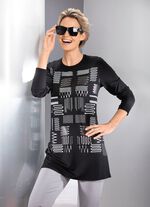 Lang shirt met contrasterende print 