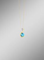 Charmante hanger met blauwe topaas