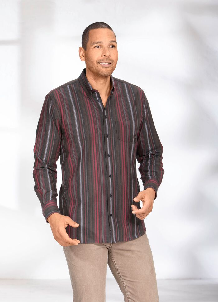 Gestreept overhemd van fijn flanel 