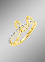 Interessante damesring met diamanten 