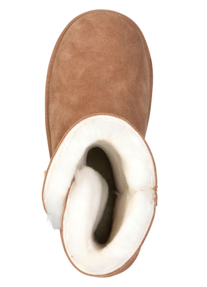 ELENA EDEN, gevoerde dameslaarzen, winterschoenen, met lamsvacht NATUURLIJK BRUIN