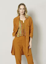 Lange blouse met comfortabele zijsplitten 