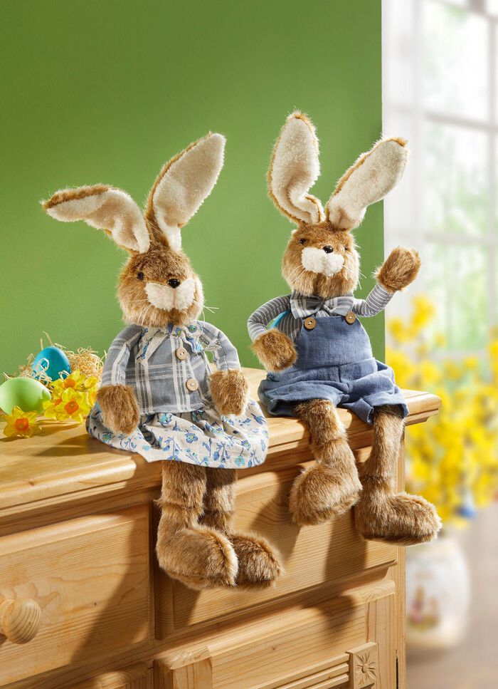 Randkruk konijn gemaakt van pluche 