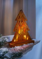 Bossilhouet met LED-verlichting 