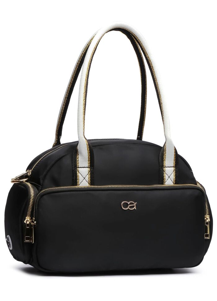 Collezione Alessandro tas gemaakt van synthetisch materiaal ZWART-OUDZILVER