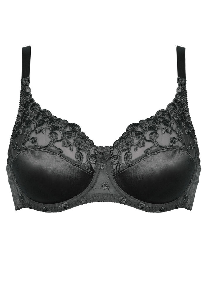 Naturana two-pack beugelbeha met tule borduursel op de voorkant 1X WEISS, 1X SCHWARZ